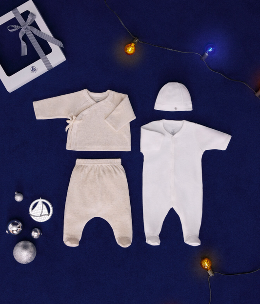 Petit bateau | Lot 4 pièces en coton bébé