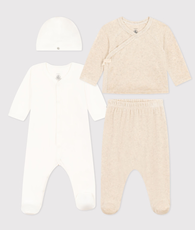 Petit bateau | Lot 4 pièces en coton bébé