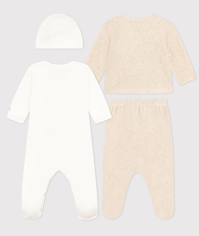Petit bateau | Lot 4 pièces en coton bébé