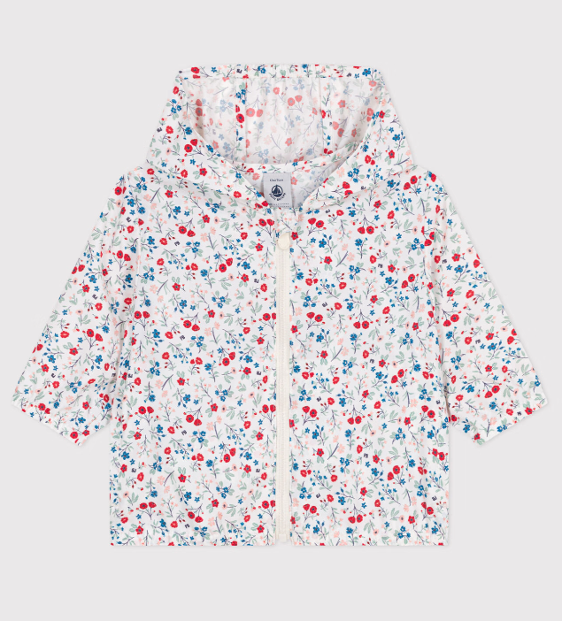 Petit bateau | Coupe-vent bébé anti-UV en polyester, imprimé fleuri