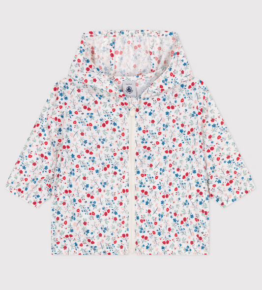 Petit bateau | Coupe-vent bébé anti-UV en polyester, imprimé fleuri