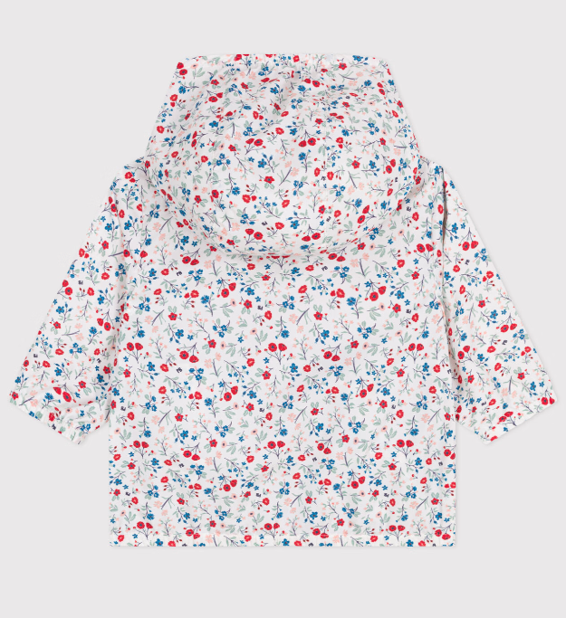 Petit bateau | Coupe-vent bébé anti-UV en polyester, imprimé fleuri