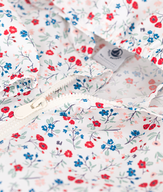 Petit bateau | Coupe-vent bébé anti-UV en polyester, imprimé fleuri