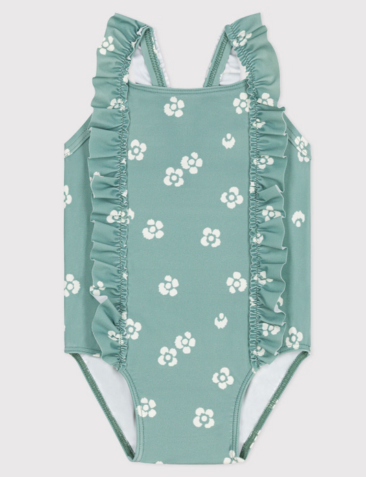 Petit bateau | Maillot de bain bébé une pièce à volants, imprimé fleuri