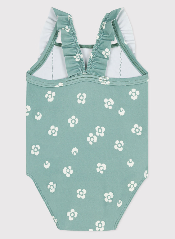 Petit bateau | Maillot de bain bébé une pièce à volants, imprimé fleuri