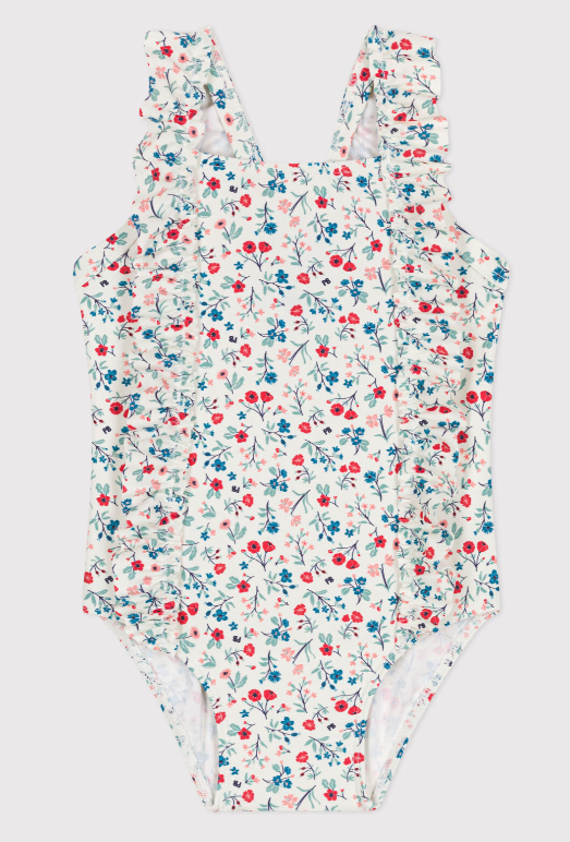 Petit bateau | Maillot de bain bébé une pièce à volants, imprimé fleuri