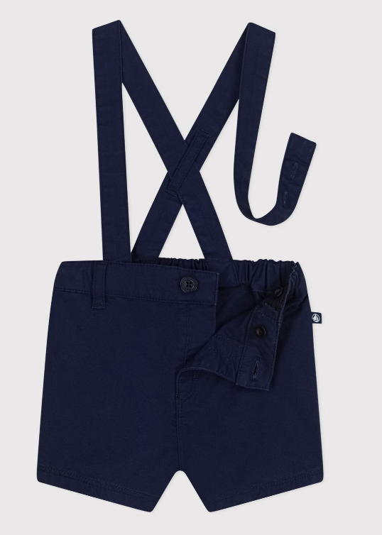 Petit bateau | Salopette courte en serge bébé