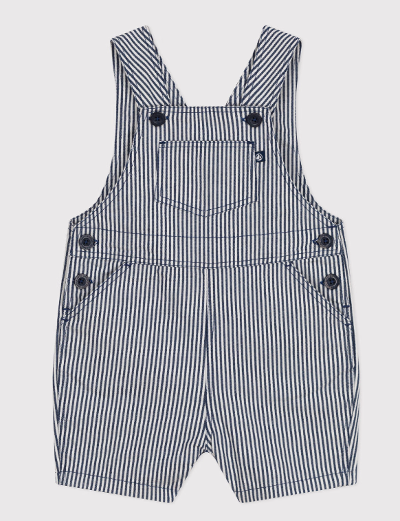 Petit bateau | Salopette courte en toile bébé
