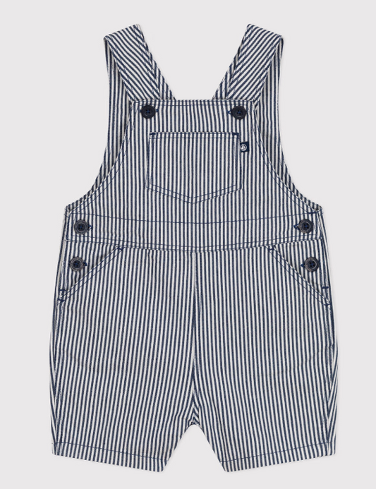 Petit bateau | Salopette courte en toile bébé