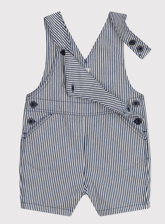 Petit bateau | Salopette courte en toile bébé