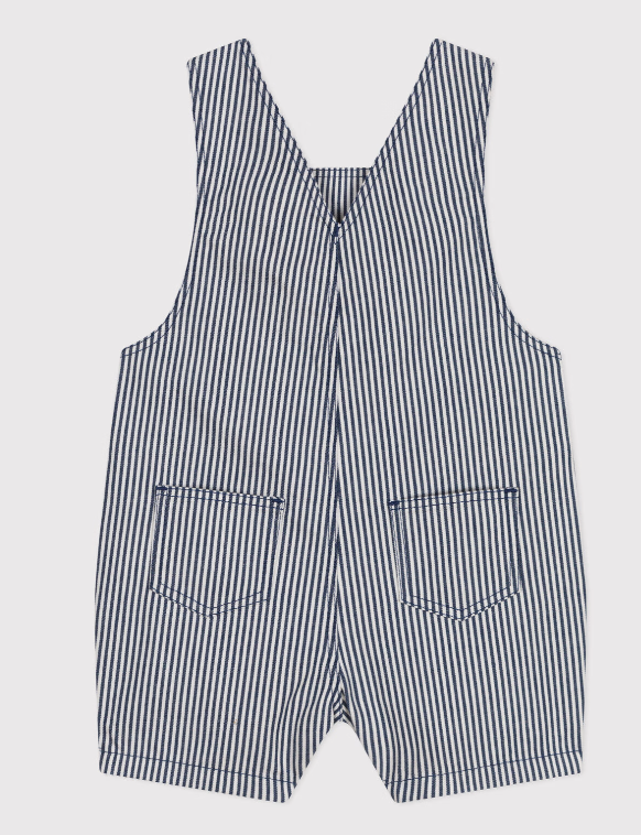 Petit bateau | Salopette courte en toile bébé