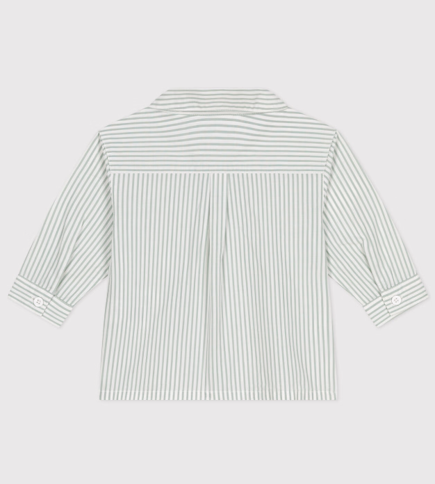 Petit bateau | Chemise bébé en coton rayée