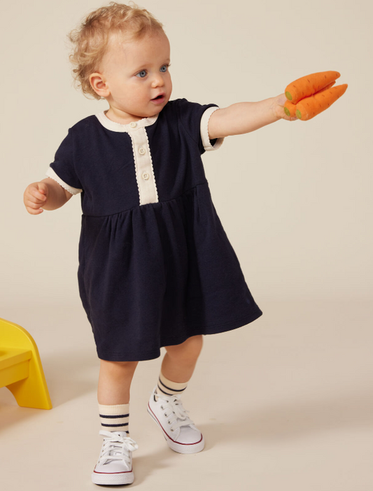 Petit bateau | Robe manches courtes en coton