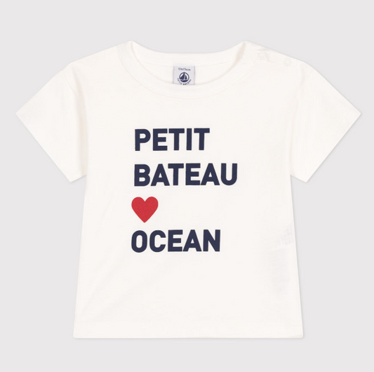 Petit bateau | T-shirt bébé en coton à manches courtes uni