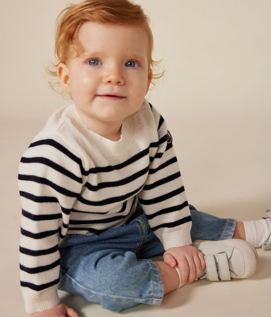 Petit bateau | Pull en tricot de laine et coton