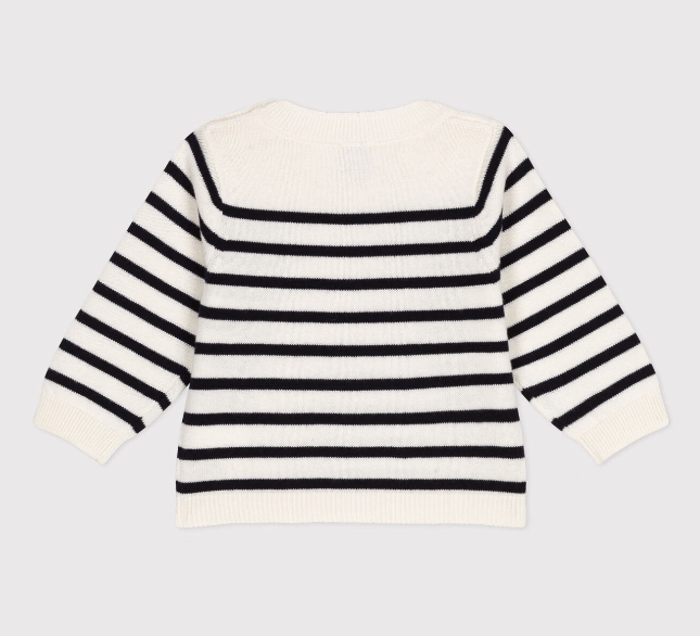 Petit bateau | Pull en tricot de laine et coton