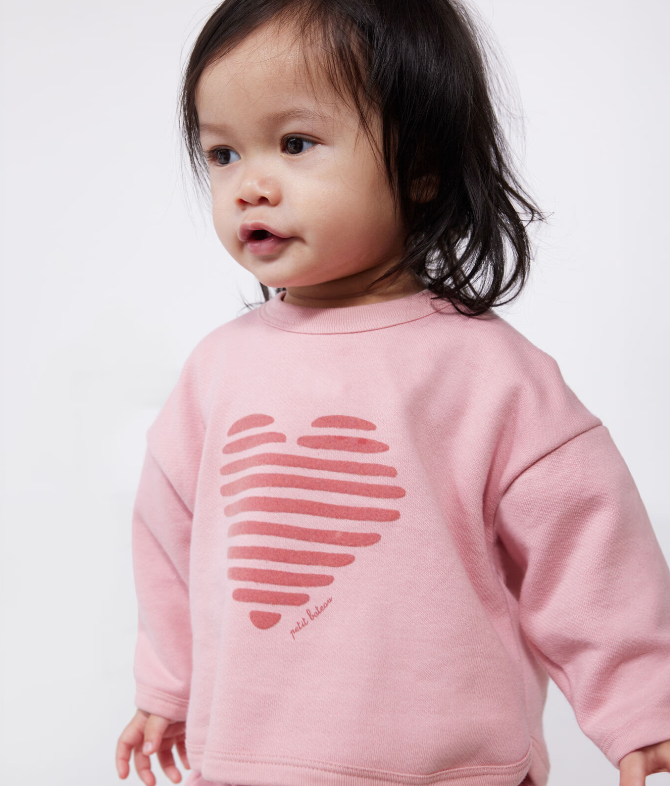 Petit bateau | Sweat bébé en coton uni