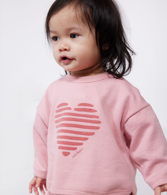 Petit bateau | Sweat bébé en coton uni