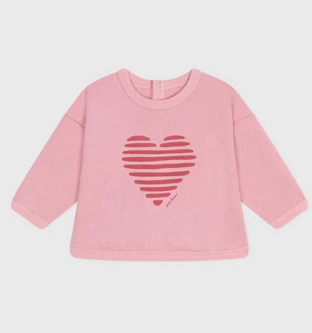Petit bateau | Sweat bébé en coton uni