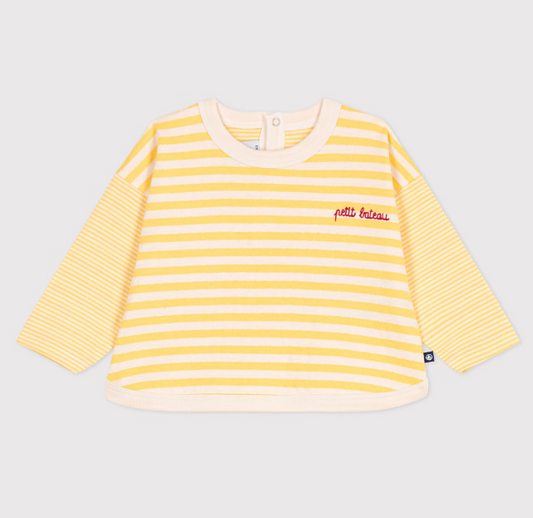 Petit bateau | T-shirt en coton à manches longues rayé