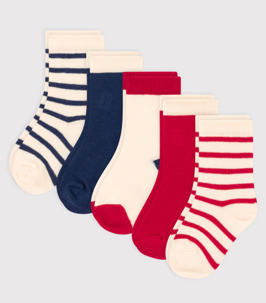 Petit bateau | Lot de 5 paires de chaussettes rayures