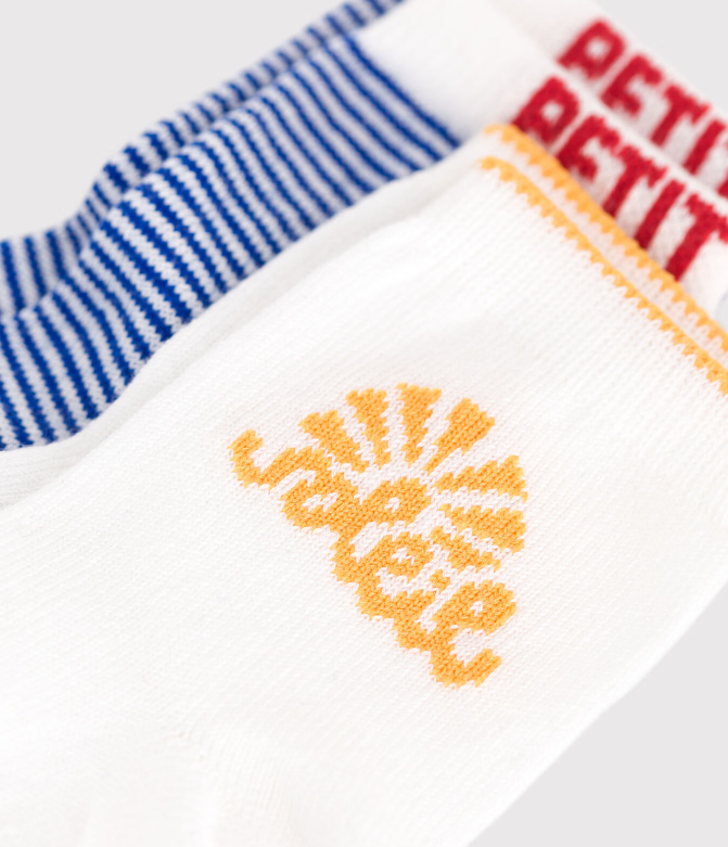 Petit bateau | 2 paires de chaussettes en coton à rayures