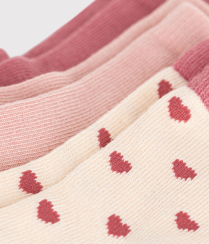 Petit bateau | 3 paires de chaussettes en coton cœurs