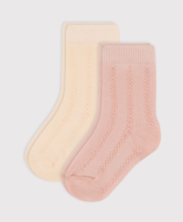 Petit bateau | Lot de 2 paires de chaussettes unies en jersey de coton