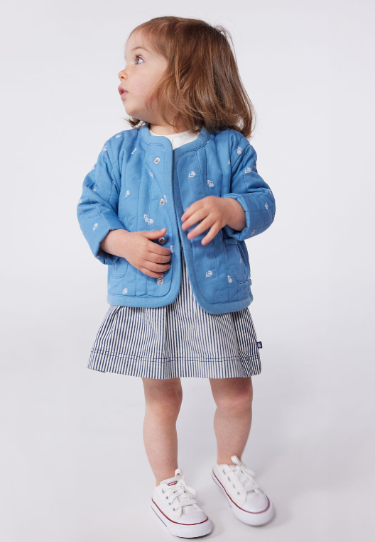 Petit bateau | Veste en coton matelassée, imprimé petites fleurs