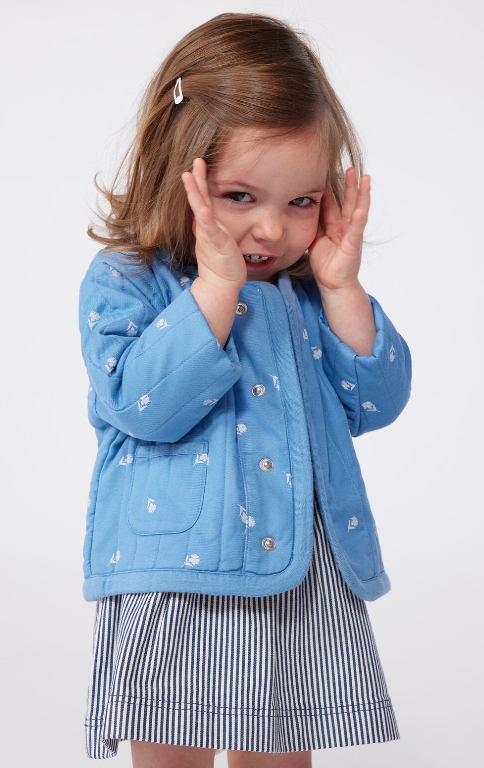 Petit bateau | Veste en coton matelassée, imprimé petites fleurs