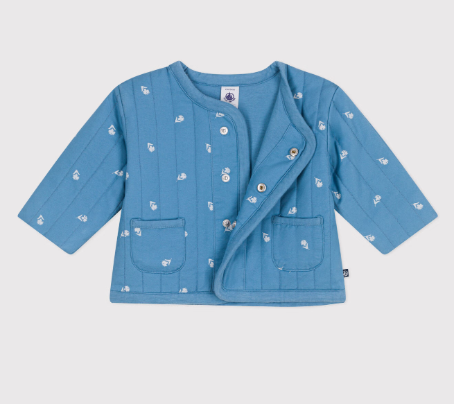 Petit bateau | Veste en coton matelassée, imprimé petites fleurs