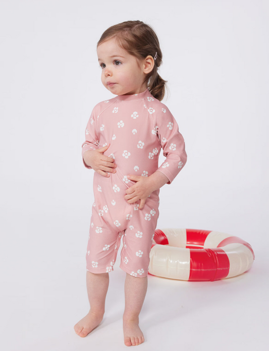 Petit Bateau | Combinaison anti UV bébé, imprimée à fleurs