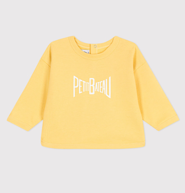 Petit bateau | Sweat bébé en coton uni