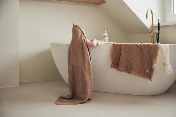 Jollein - Cape de Bain Éponge 75x75cm - Biscuit