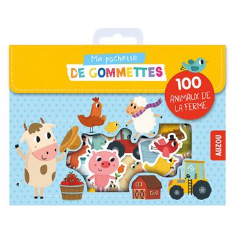 Auzou | Ma pochette de gommettes - 100 Animaux de la ferme