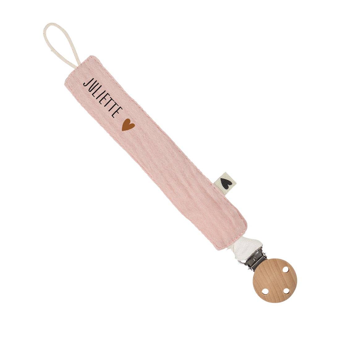 Atelier Wagram | Attache tétine gaze rose