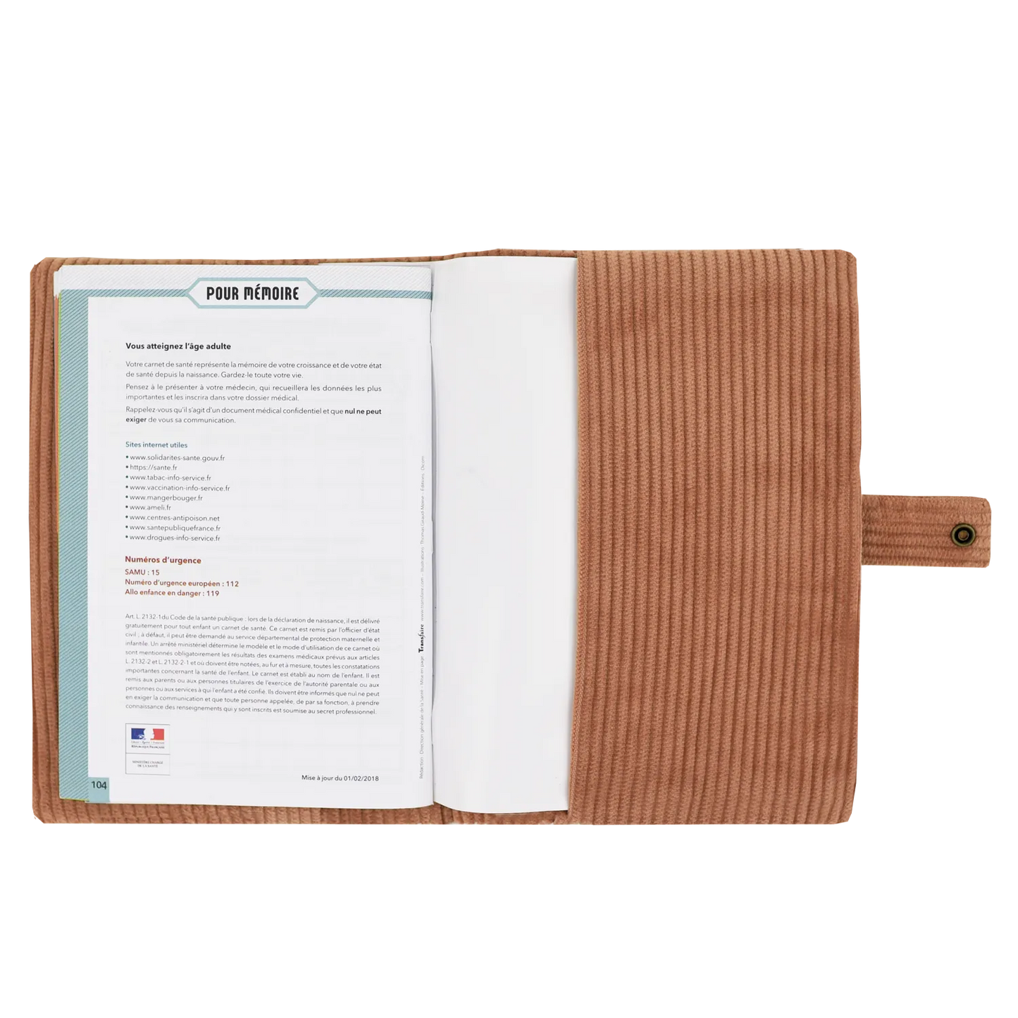 Petit picotin - Le protège carnet de santé en velours