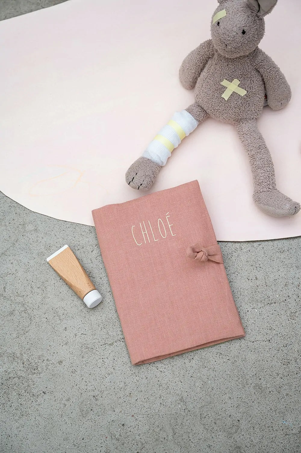 Petit picotin - Le protège carnet de santé bois de rose
