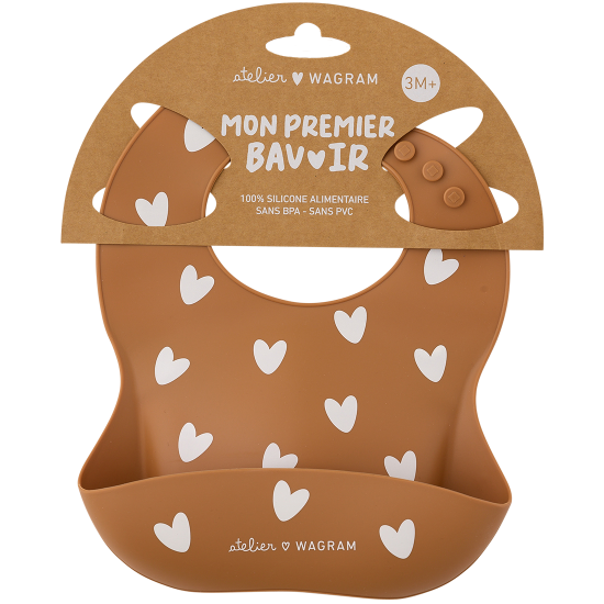 Atelier Wagram - Bavoir en silicone Caramel