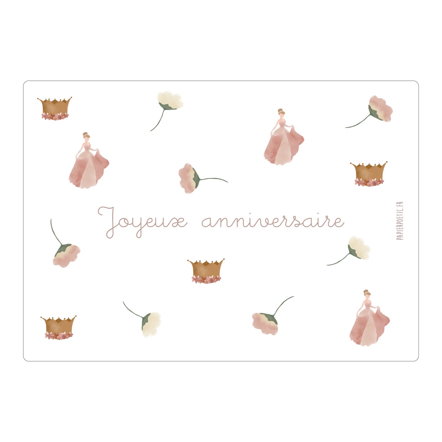 Carte Anniversaire “Princesse”