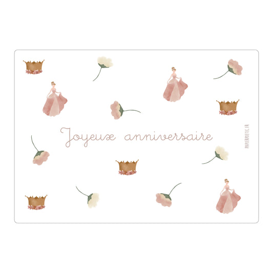 Carte Anniversaire “Princesse”