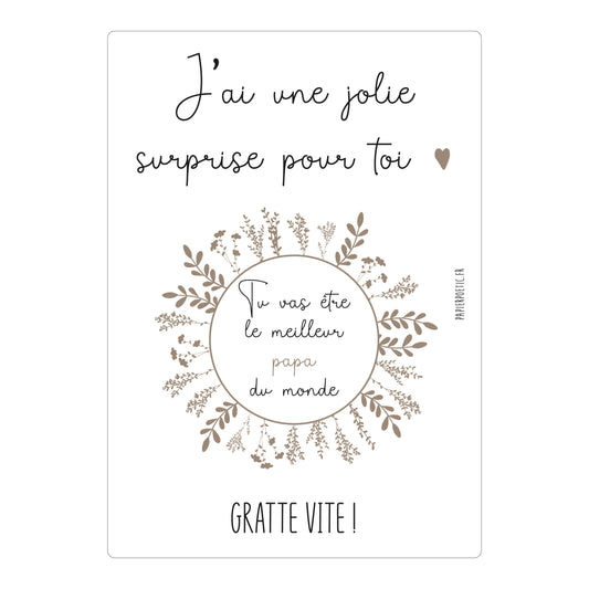 Carte à gratter “papa”