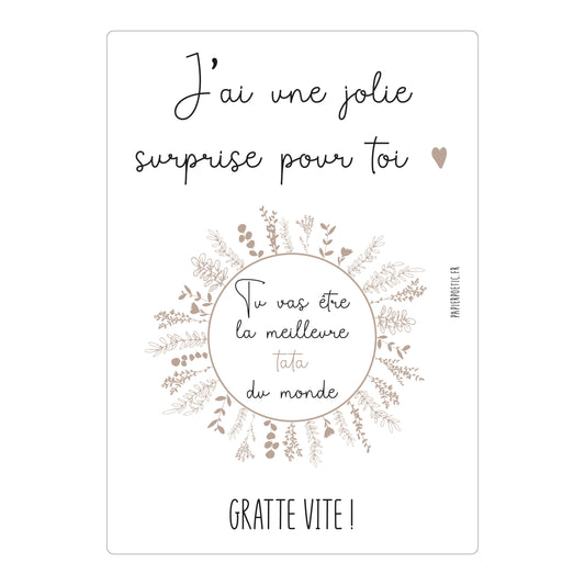 Carte à gratter “tata”