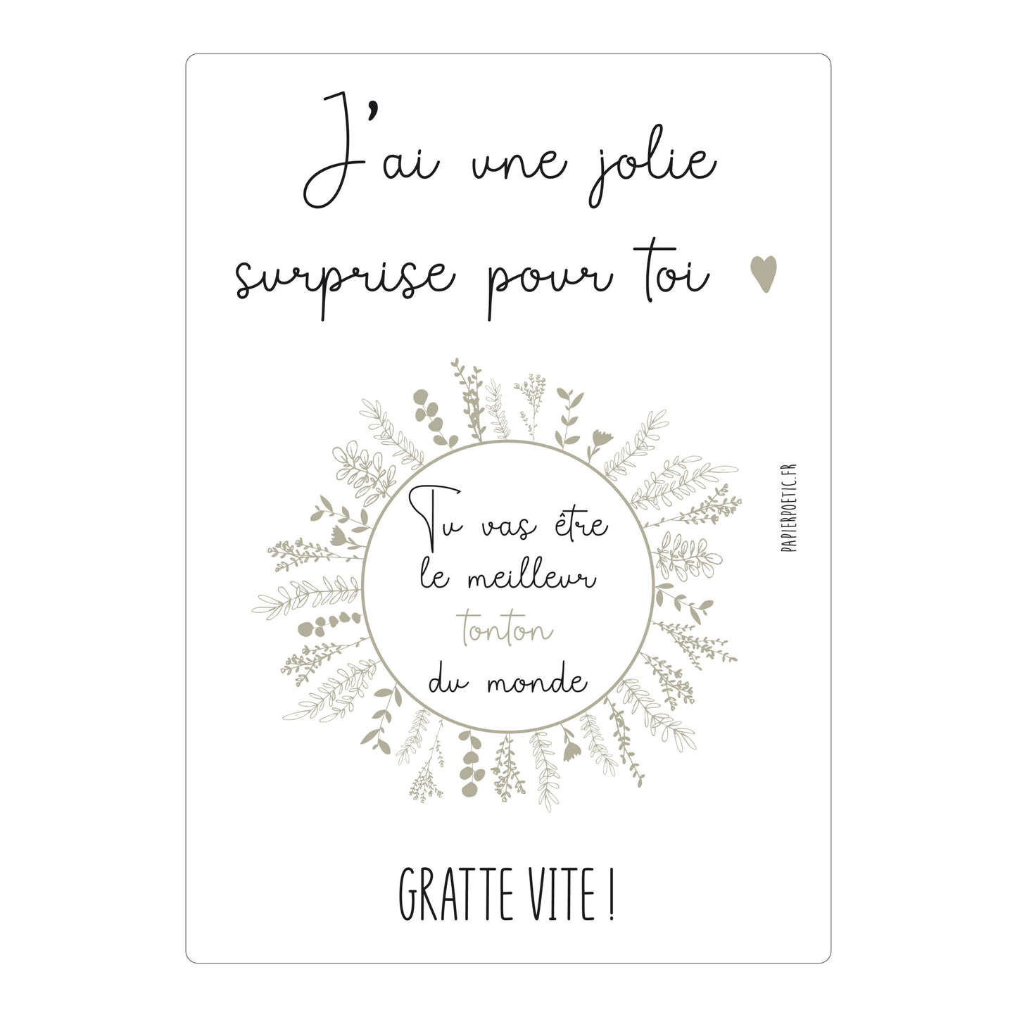 Carte à gratter “tonton”