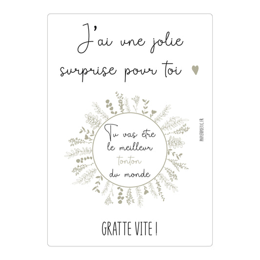 Carte à gratter “tonton”