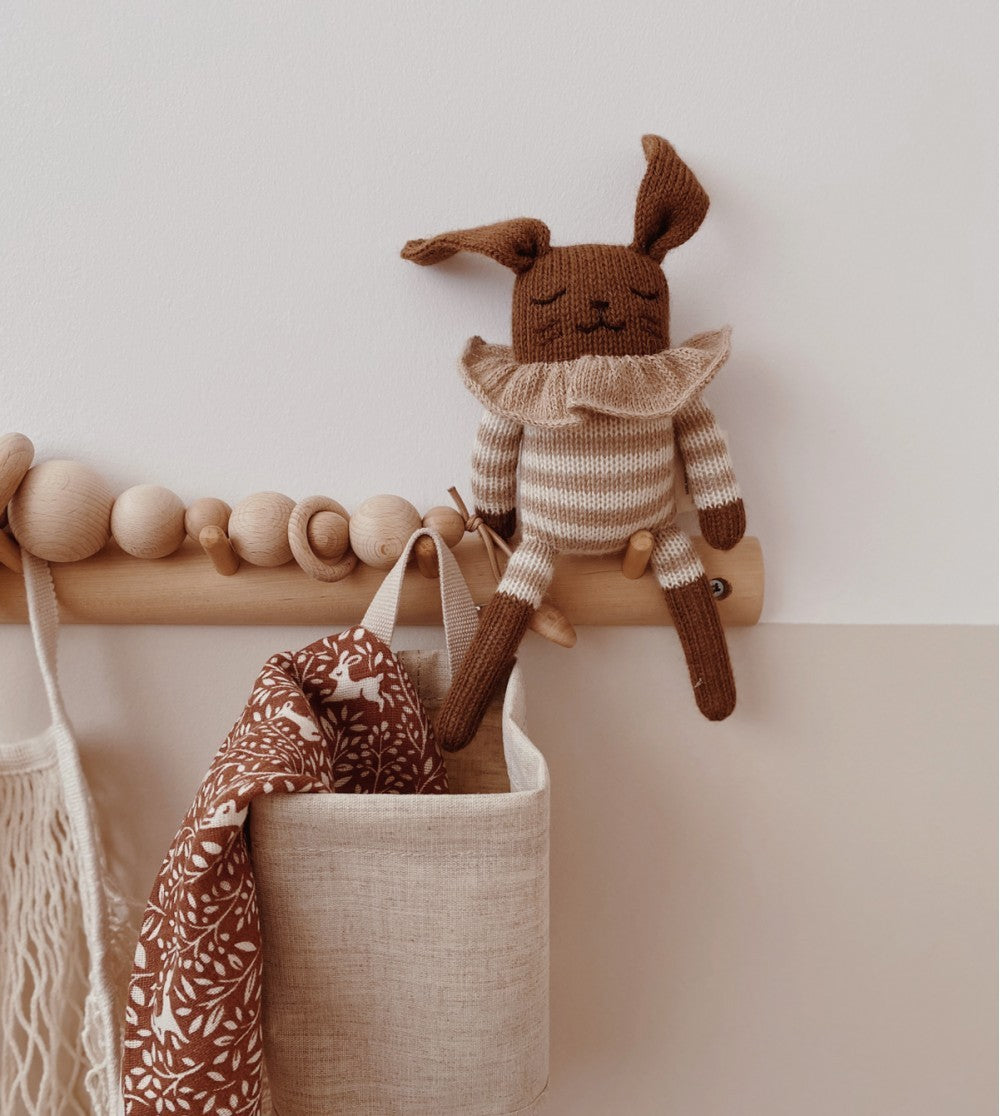Doudou lapin | combishort rayé sable
