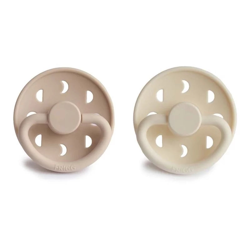 Frigg - Tétine Silicone moon - 2 pack (Couleur : Cream/Croissant - Taille : T1)