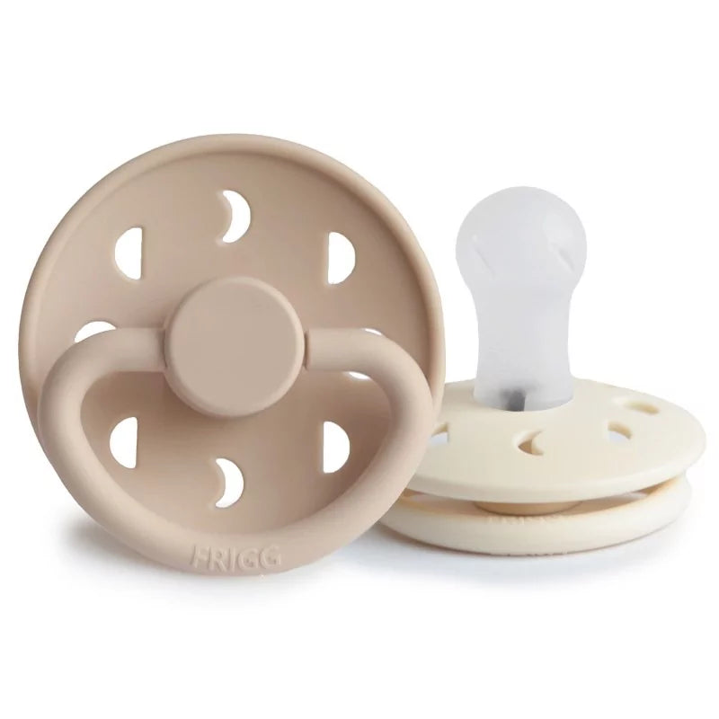 Frigg - Tétine Silicone moon - 2 pack (Couleur : Cream/Croissant - Taille : T1)