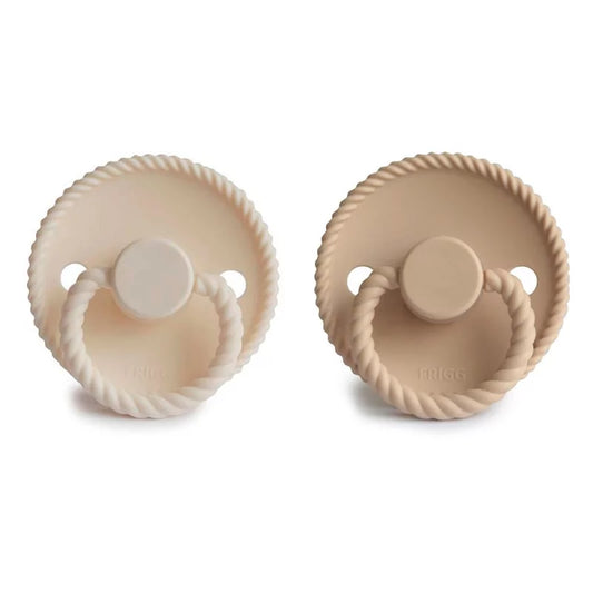 Frigg - Tétine Silicone - 2 pack (Couleur : Cream/Croissant - Taille : T2)