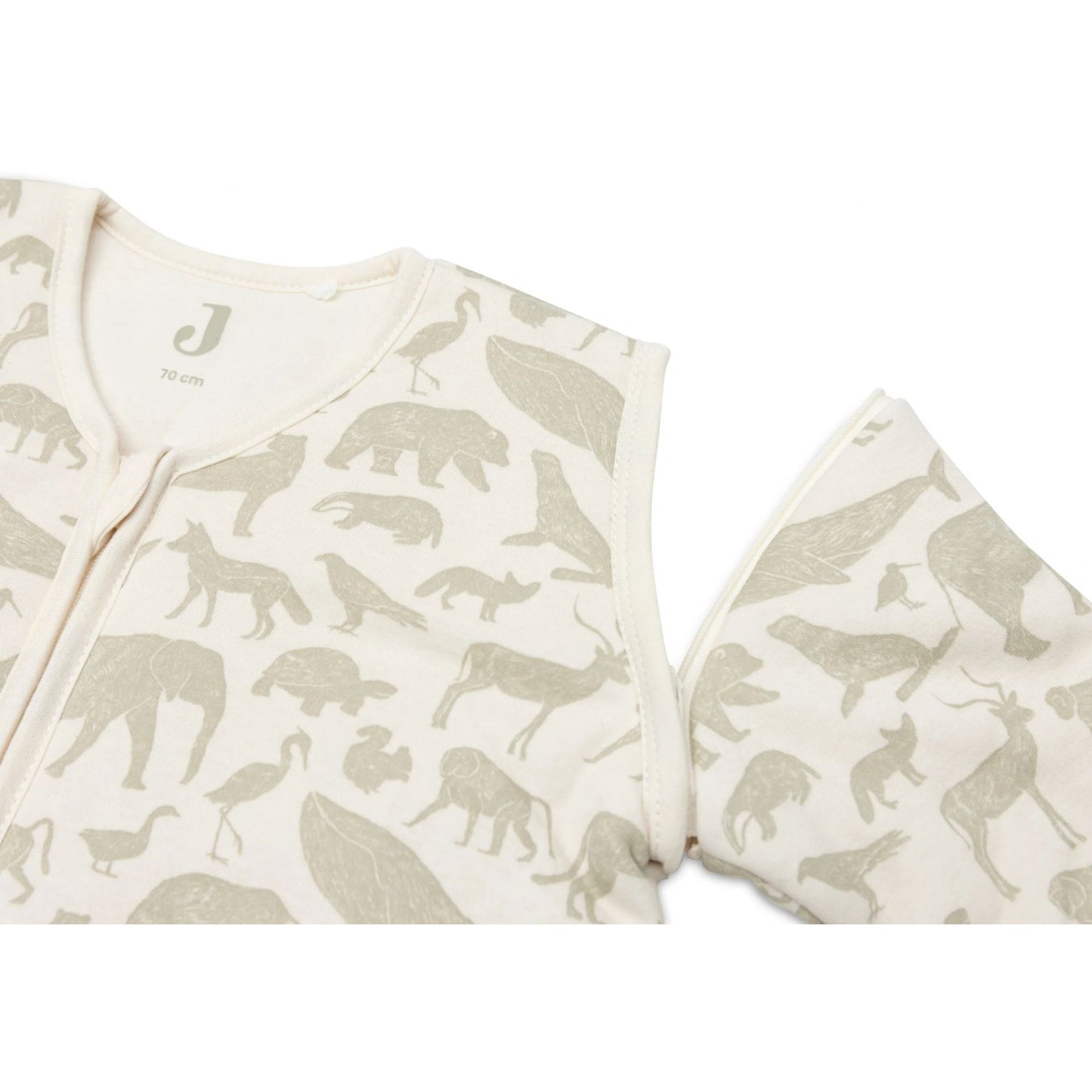 Jollein -Gigoteuse à manches amovibles 90cm Animals Olive